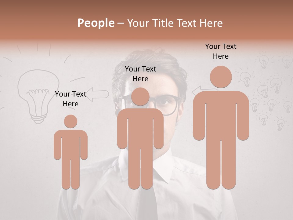 Career Copy Space Face PowerPoint Template