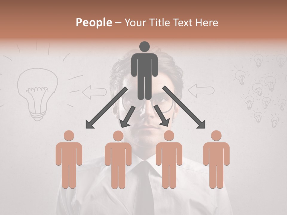 Career Copy Space Face PowerPoint Template