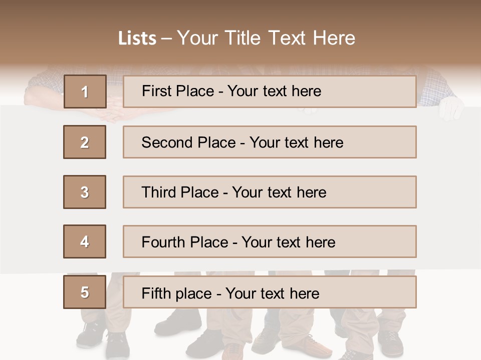 A Group Of Men In Hard Hats Holding A Sign PowerPoint Template