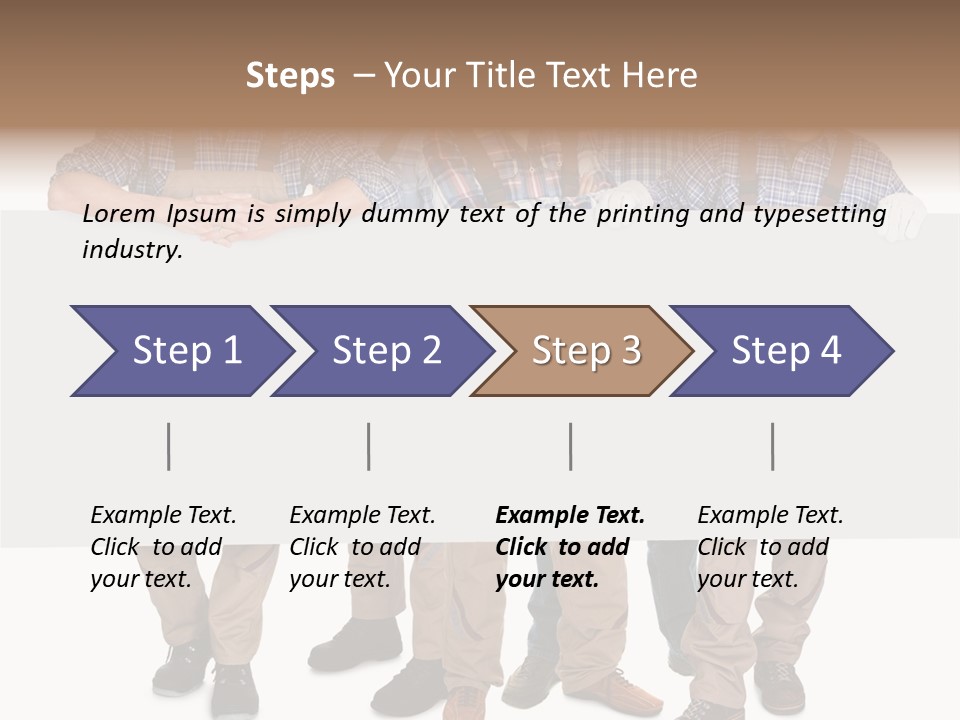 A Group Of Men In Hard Hats Holding A Sign PowerPoint Template