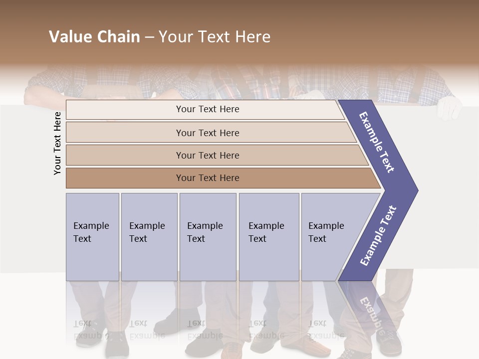 A Group Of Men In Hard Hats Holding A Sign PowerPoint Template
