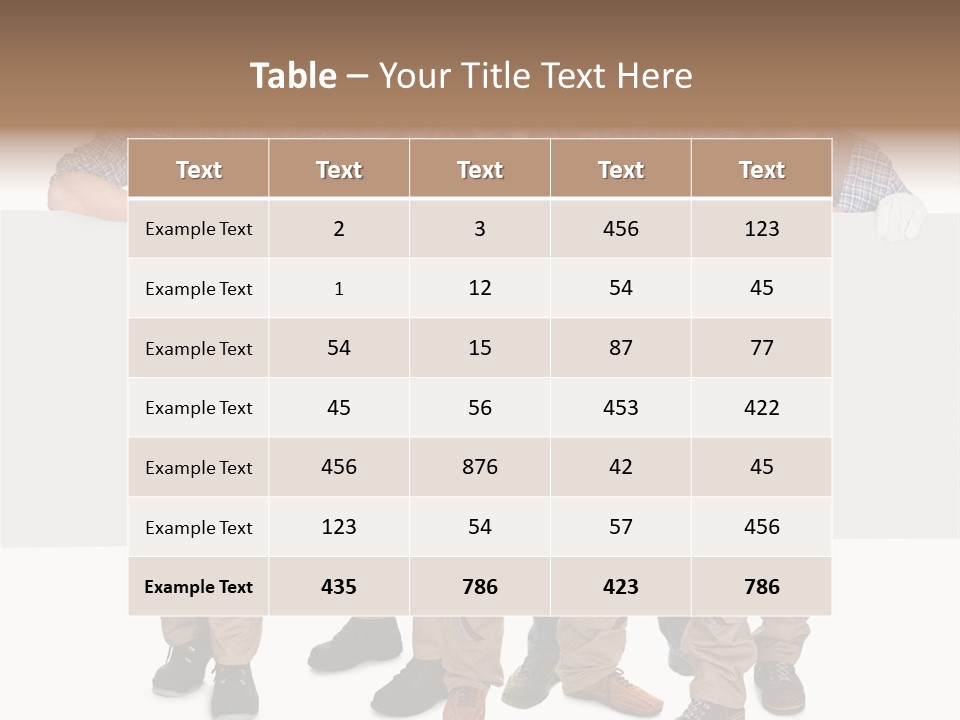 A Group Of Men In Hard Hats Holding A Sign PowerPoint Template