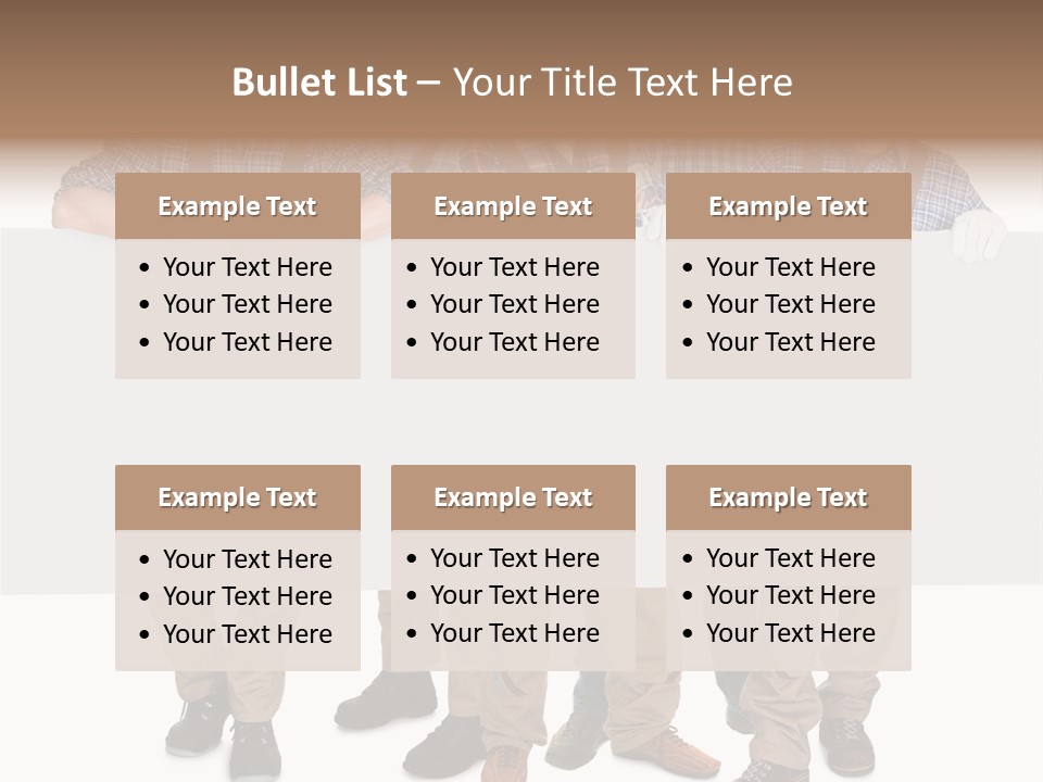 A Group Of Men In Hard Hats Holding A Sign PowerPoint Template