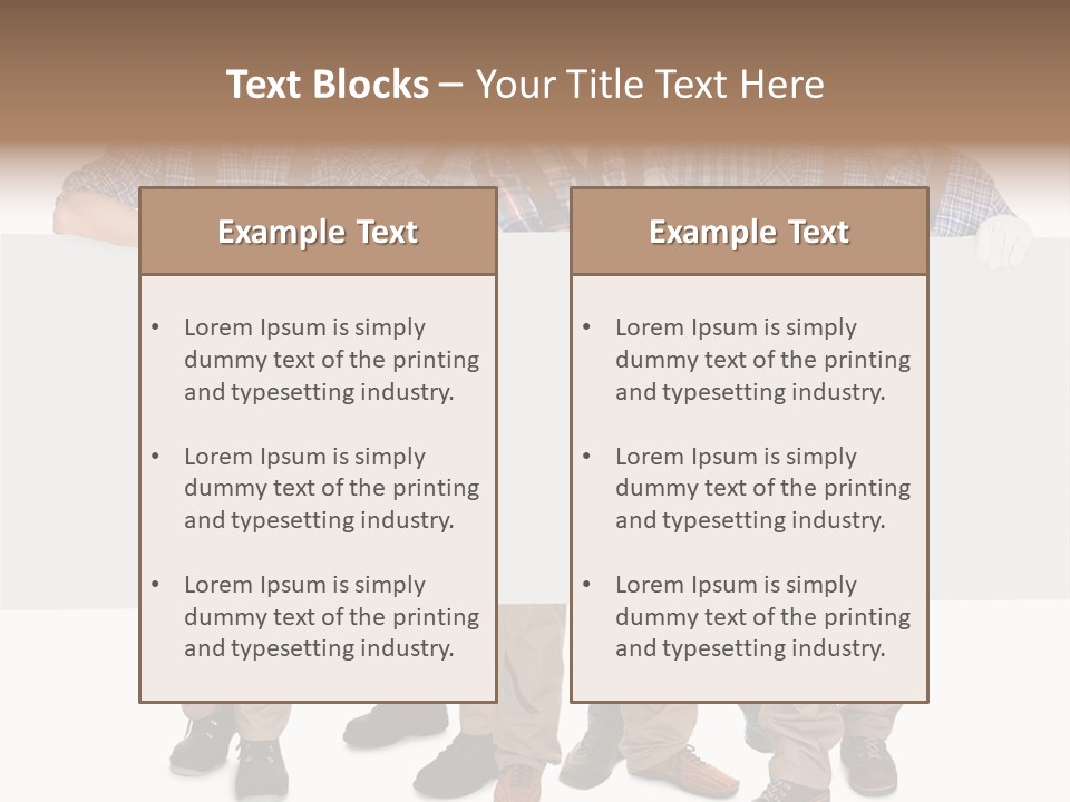 A Group Of Men In Hard Hats Holding A Sign PowerPoint Template
