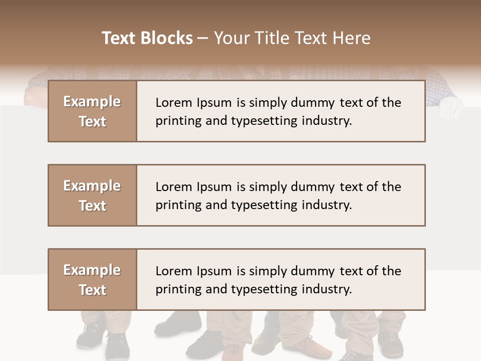 A Group Of Men In Hard Hats Holding A Sign PowerPoint Template