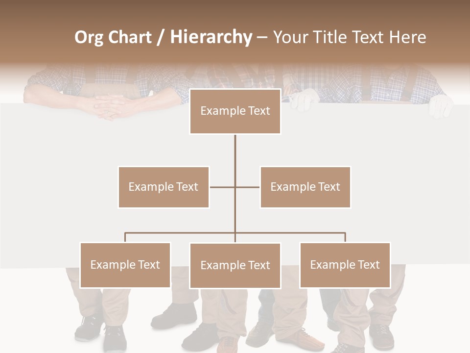 A Group Of Men In Hard Hats Holding A Sign PowerPoint Template