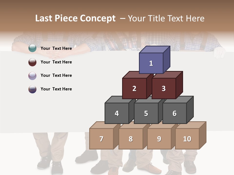 A Group Of Men In Hard Hats Holding A Sign PowerPoint Template