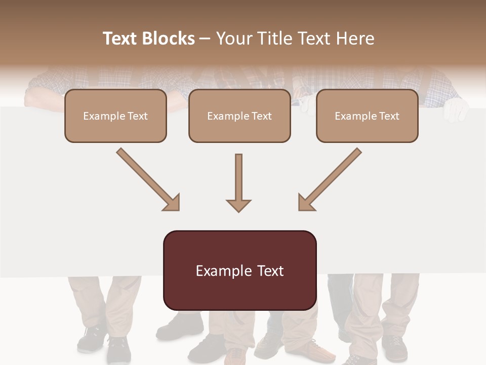 A Group Of Men In Hard Hats Holding A Sign PowerPoint Template