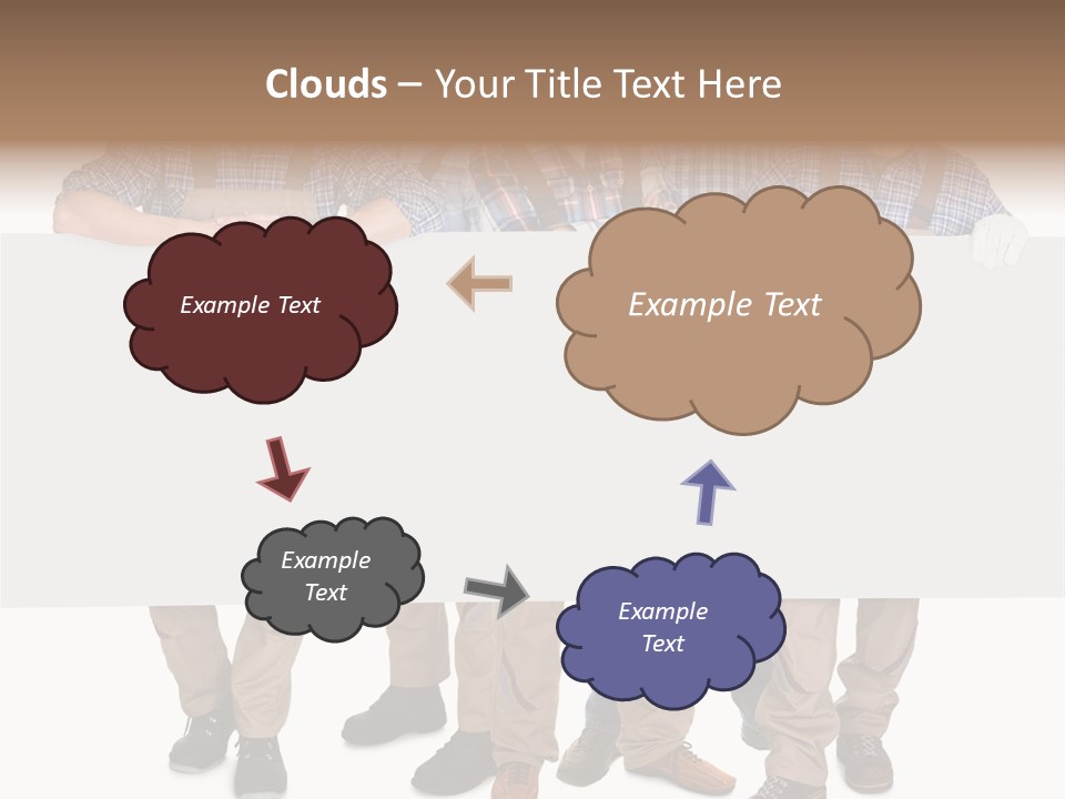 A Group Of Men In Hard Hats Holding A Sign PowerPoint Template