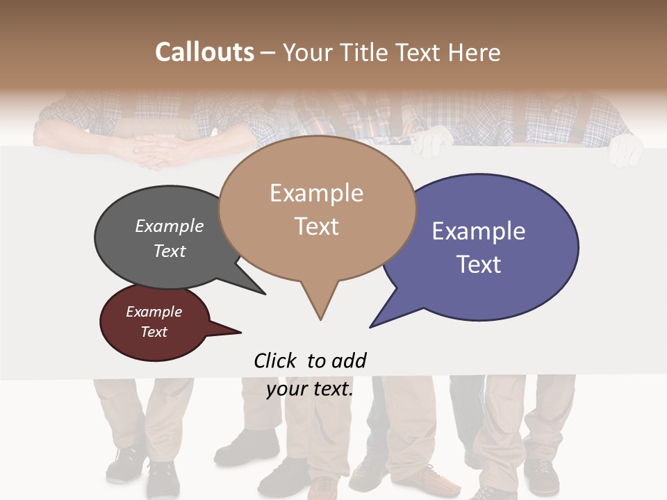 A Group Of Men In Hard Hats Holding A Sign PowerPoint Template