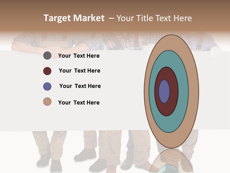 A Group Of Men In Hard Hats Holding A Sign PowerPoint Template