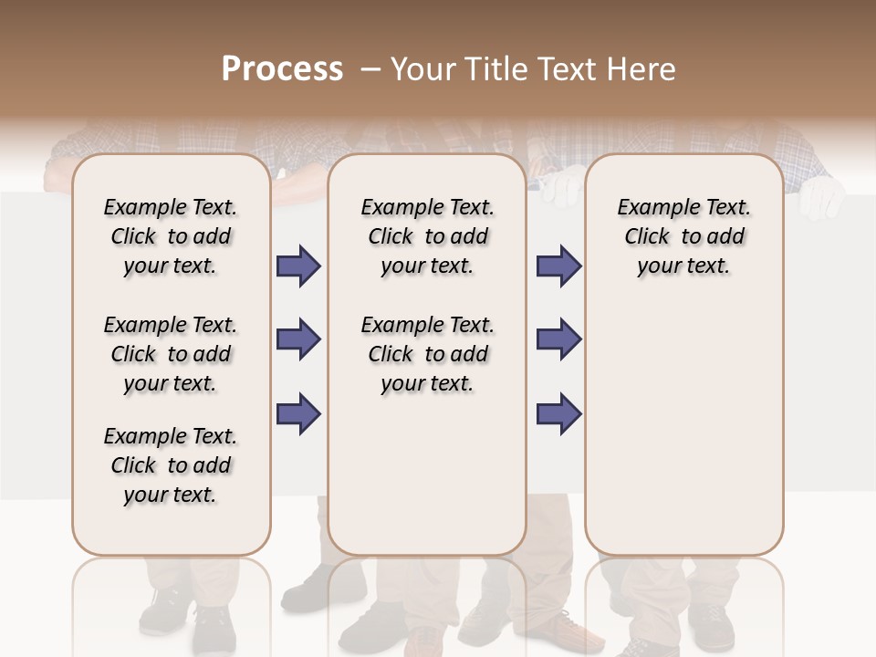 A Group Of Men In Hard Hats Holding A Sign PowerPoint Template