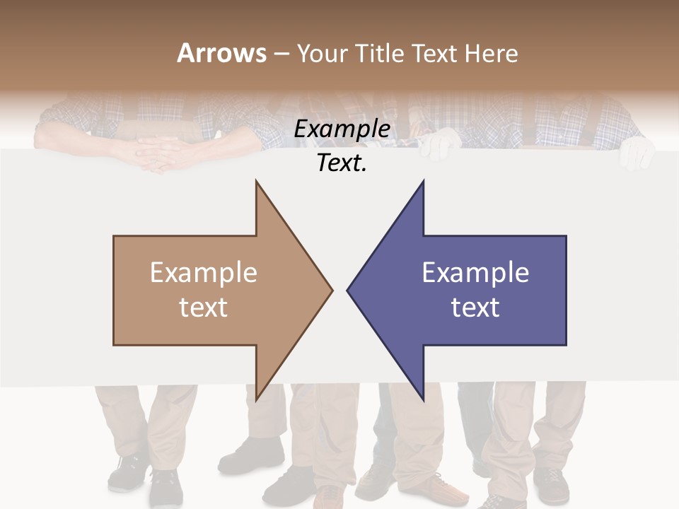 A Group Of Men In Hard Hats Holding A Sign PowerPoint Template