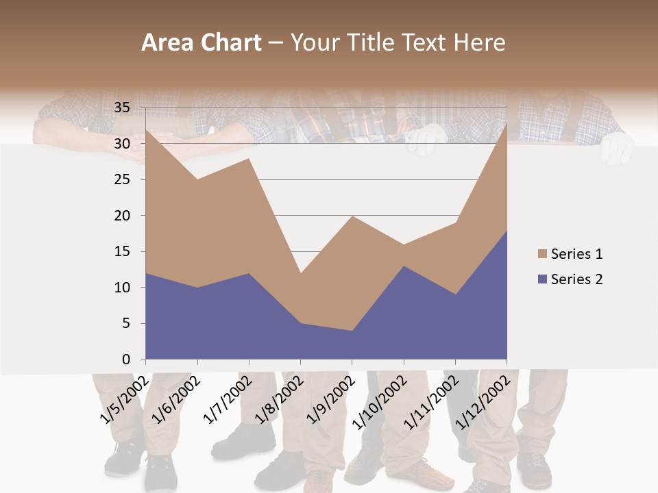 A Group Of Men In Hard Hats Holding A Sign PowerPoint Template