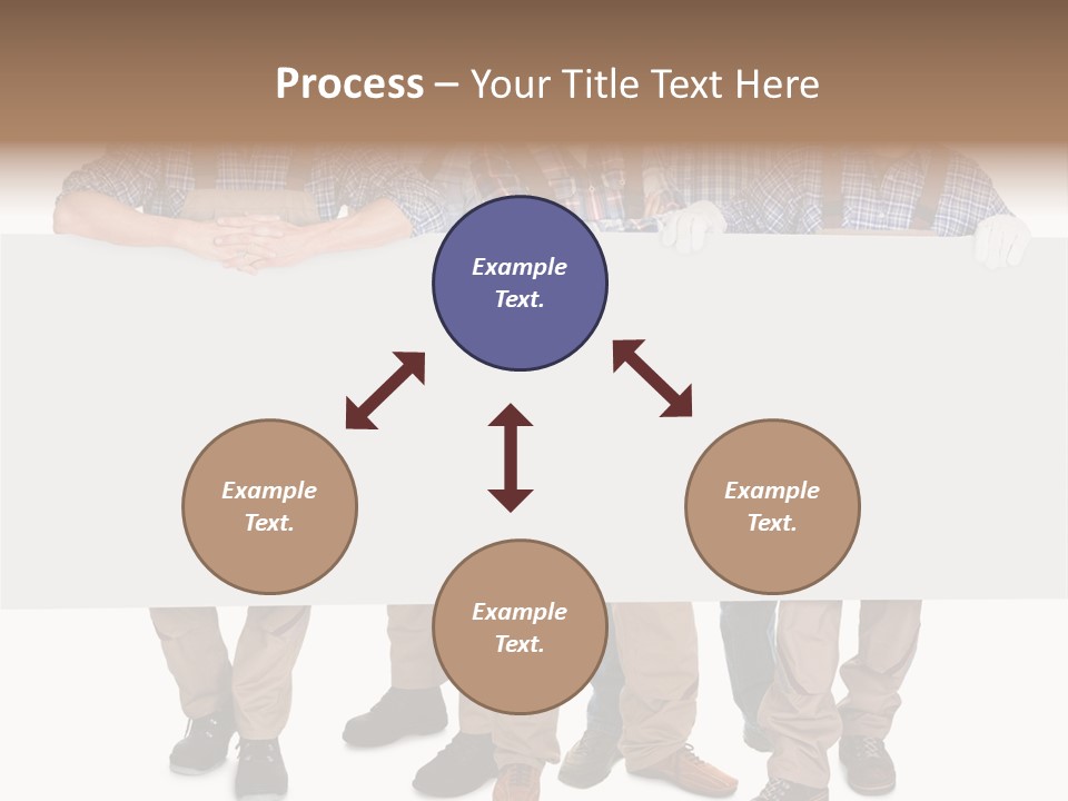 A Group Of Men In Hard Hats Holding A Sign PowerPoint Template