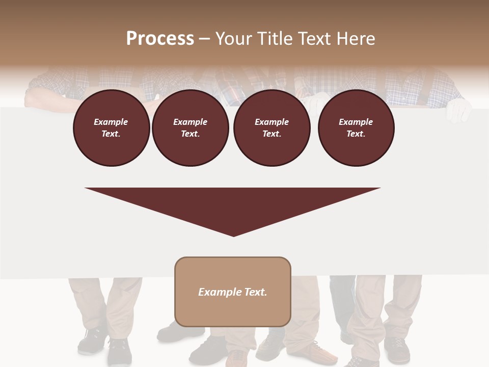 A Group Of Men In Hard Hats Holding A Sign PowerPoint Template