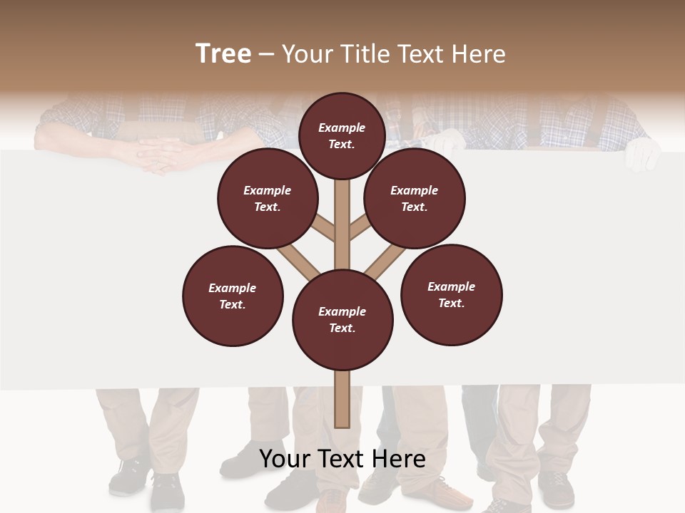 A Group Of Men In Hard Hats Holding A Sign PowerPoint Template