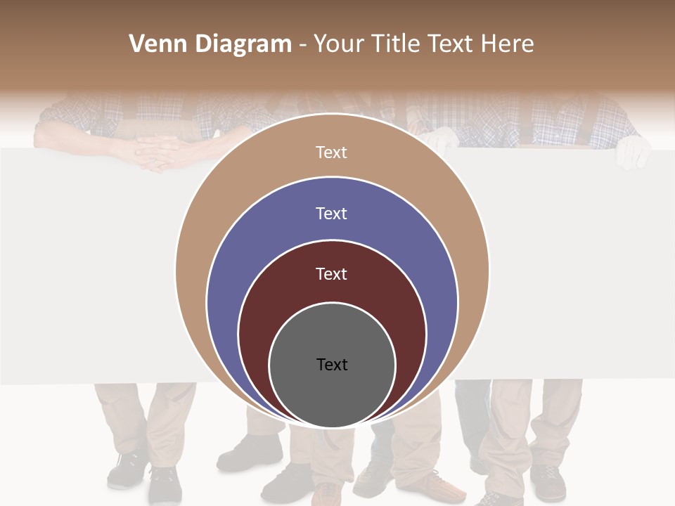 A Group Of Men In Hard Hats Holding A Sign PowerPoint Template