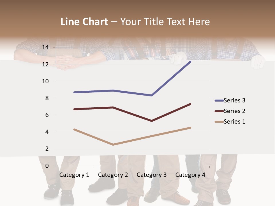 A Group Of Men In Hard Hats Holding A Sign PowerPoint Template