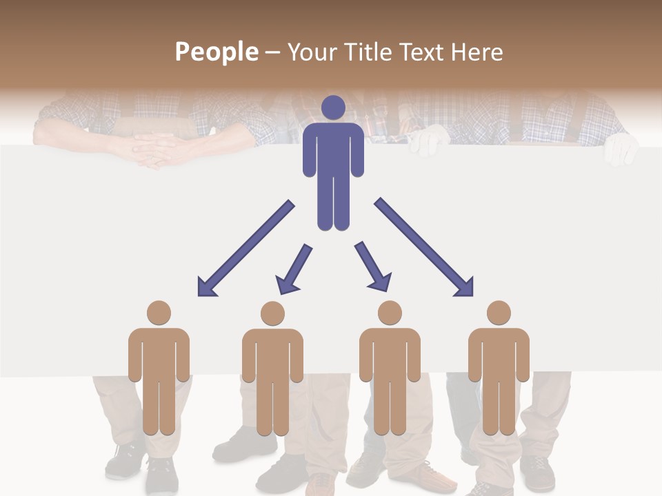 A Group Of Men In Hard Hats Holding A Sign PowerPoint Template