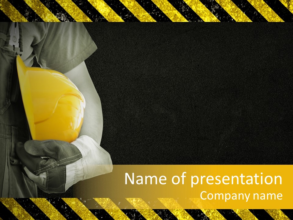 Osh Worker Texture PowerPoint Template