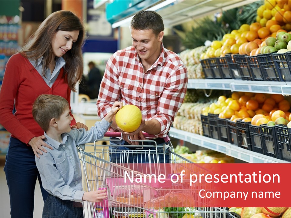 Woman People Marketplace PowerPoint Template