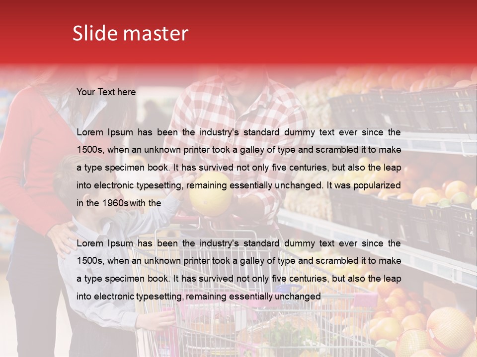 Woman People Marketplace PowerPoint Template