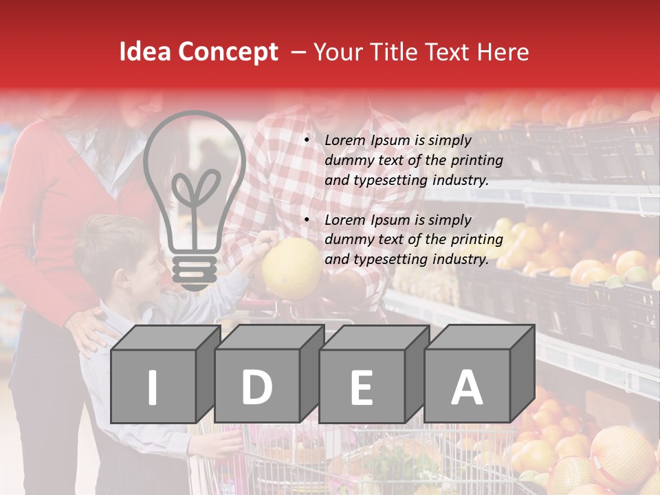 Woman People Marketplace PowerPoint Template