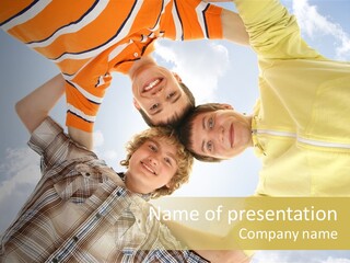 Guy Many Sky PowerPoint Template