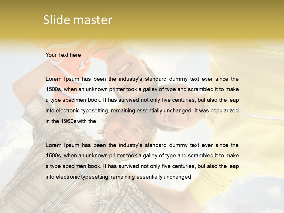 Guy Many Sky PowerPoint Template