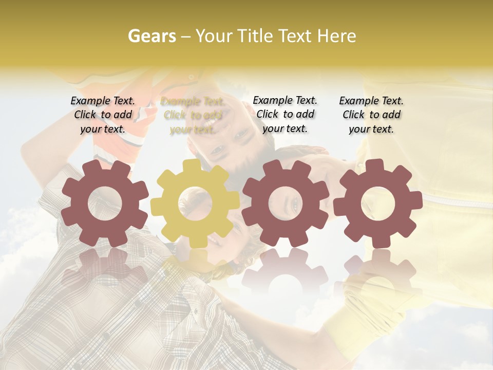 Guy Many Sky PowerPoint Template