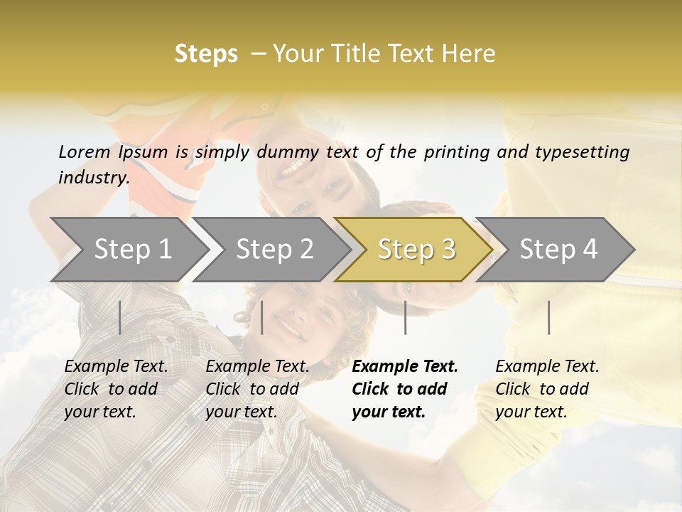 Guy Many Sky PowerPoint Template