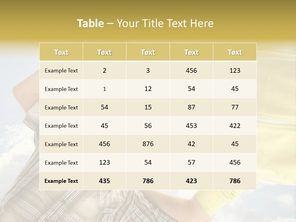 Guy Many Sky PowerPoint Template