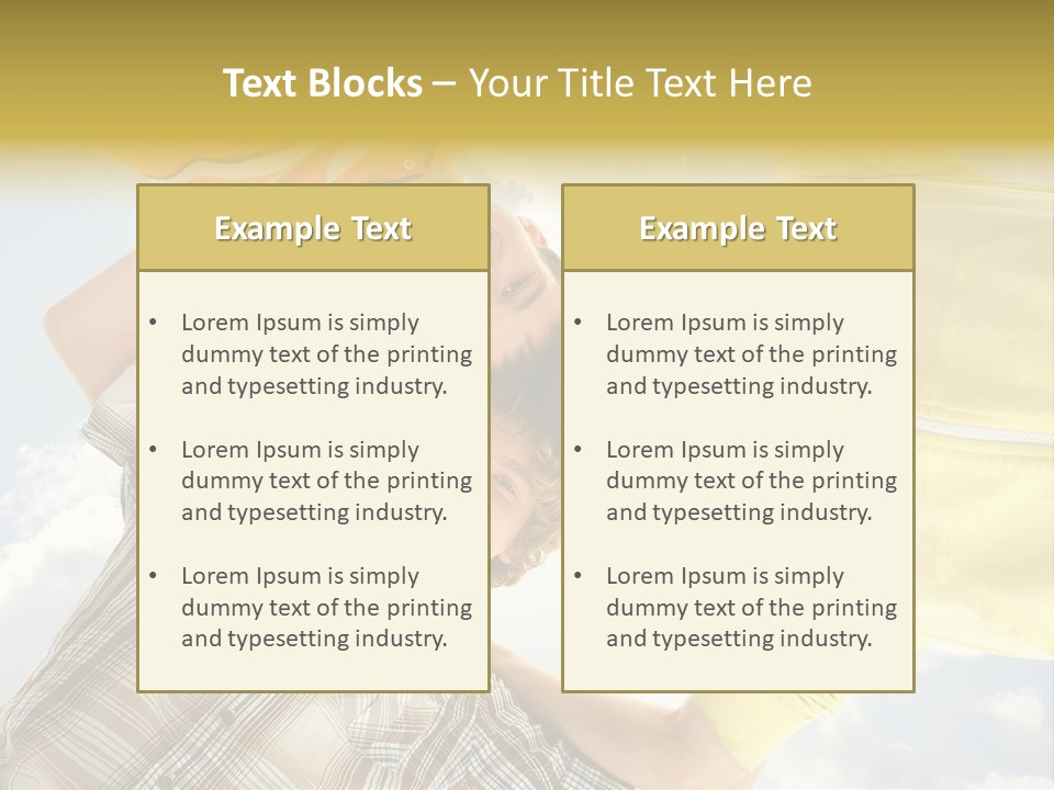 Guy Many Sky PowerPoint Template