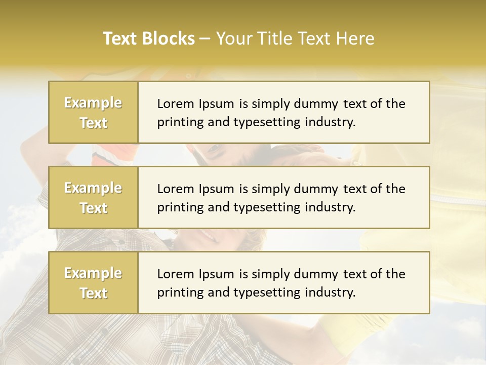 Guy Many Sky PowerPoint Template