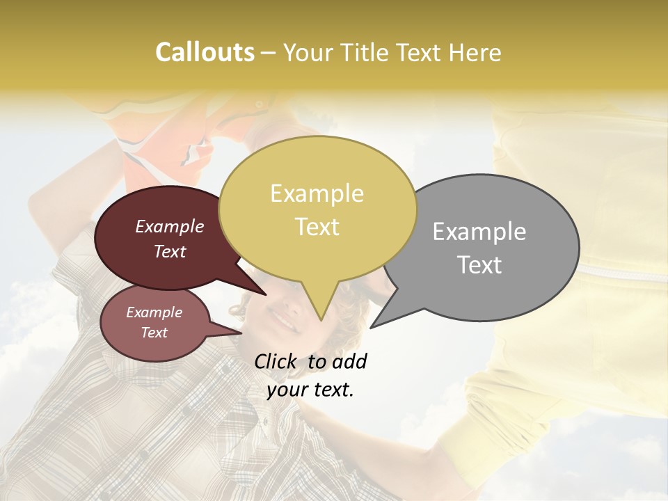 Guy Many Sky PowerPoint Template