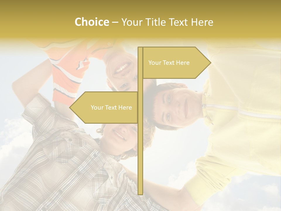 Guy Many Sky PowerPoint Template