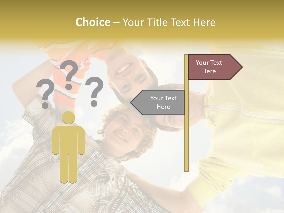 Guy Many Sky PowerPoint Template