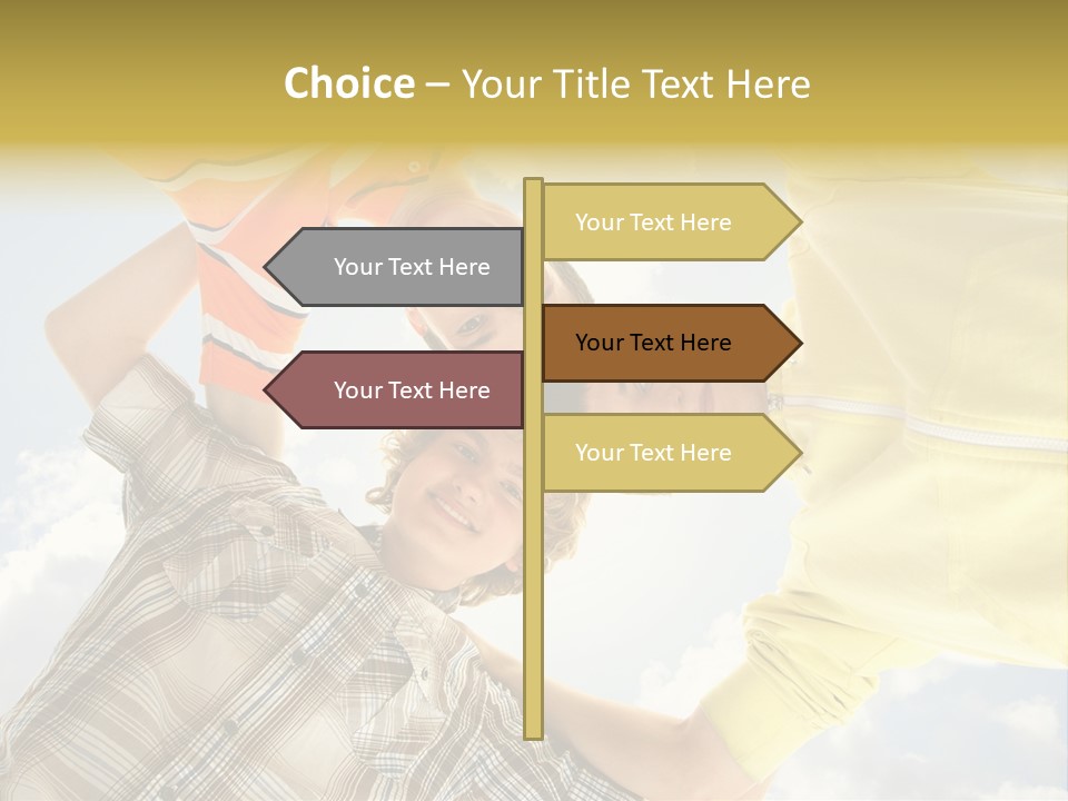 Guy Many Sky PowerPoint Template