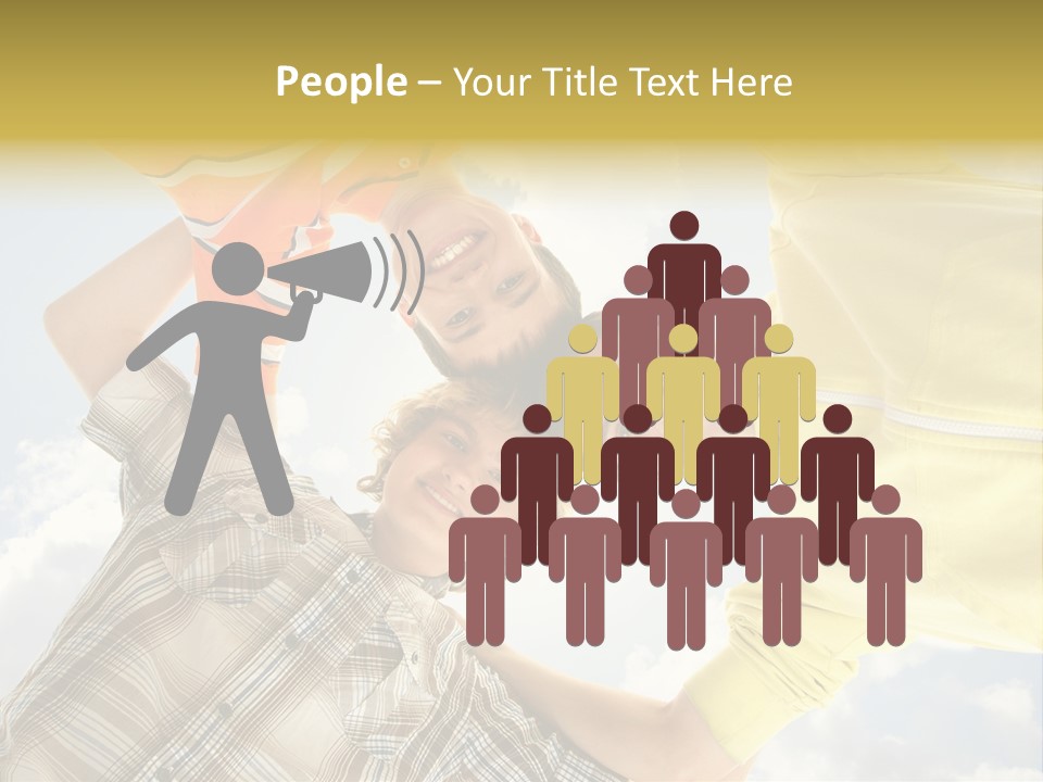 Guy Many Sky PowerPoint Template