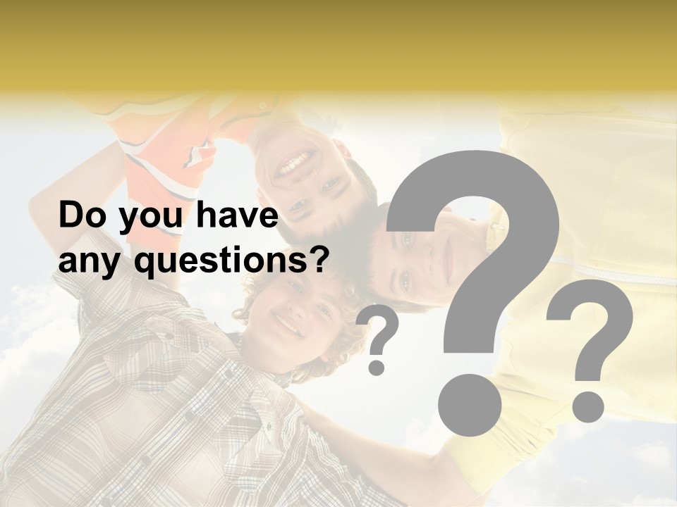 Guy Many Sky PowerPoint Template