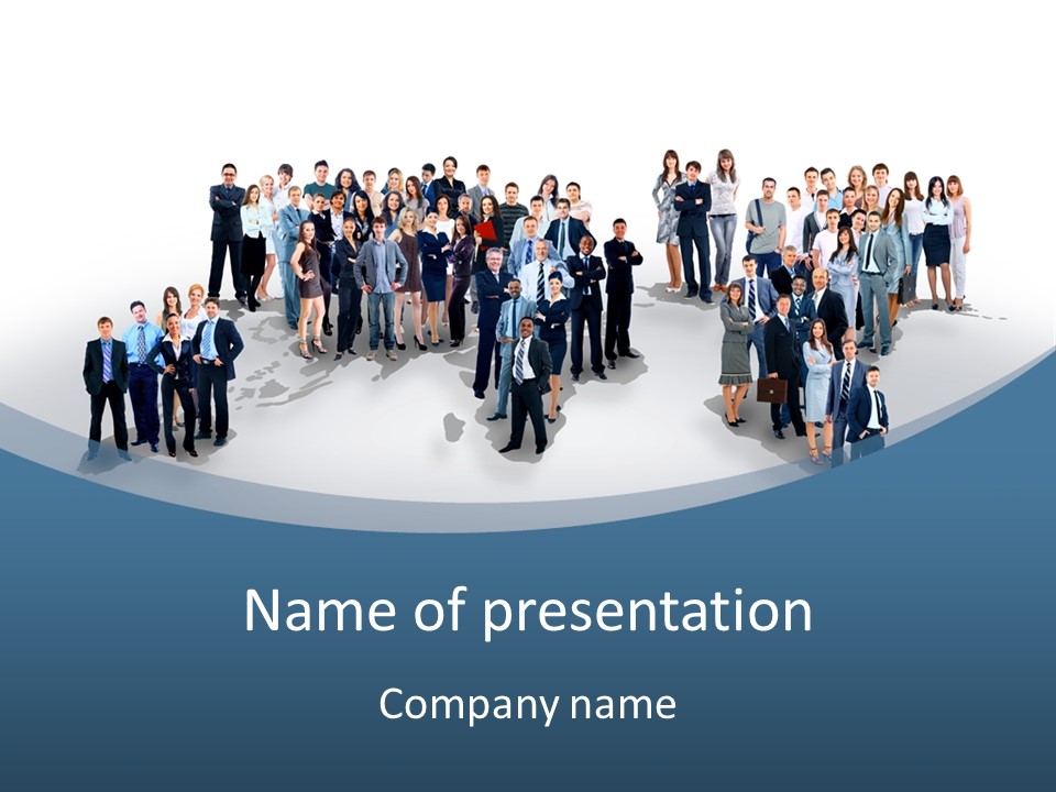 Community Young Image PowerPoint Template