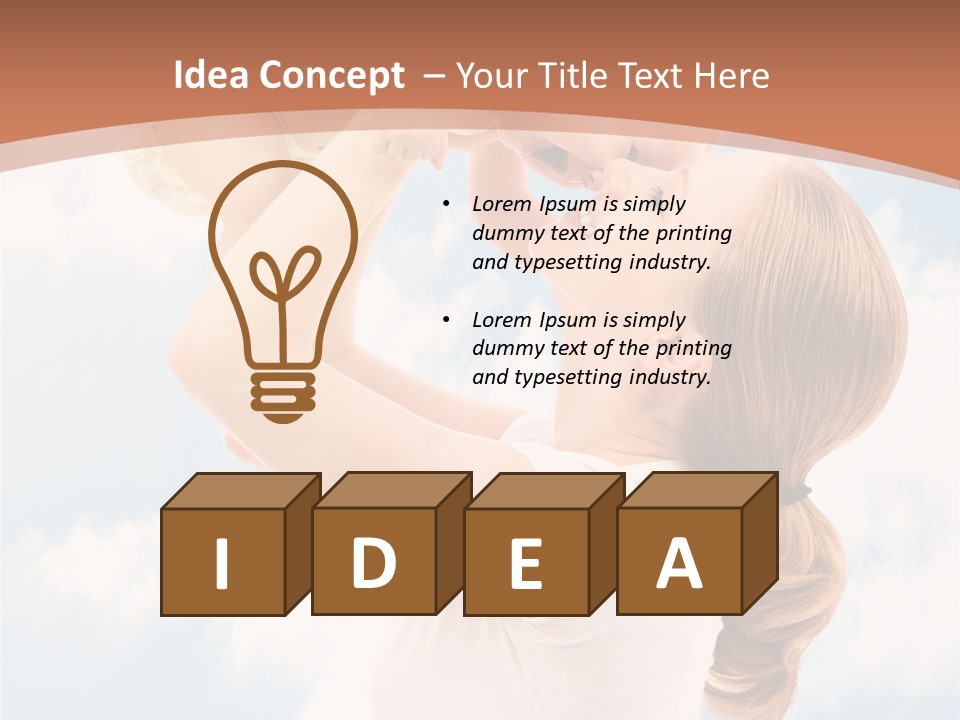 Female Parenthood Emotional PowerPoint Template