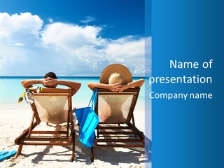 White Flip Flop Water PowerPoint Template