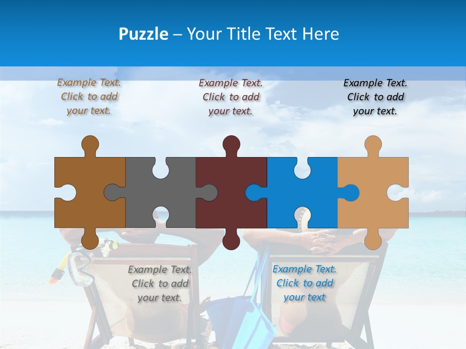 White Flip Flop Water PowerPoint Template