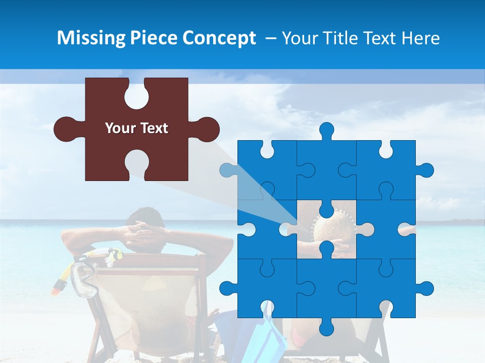 White Flip Flop Water PowerPoint Template