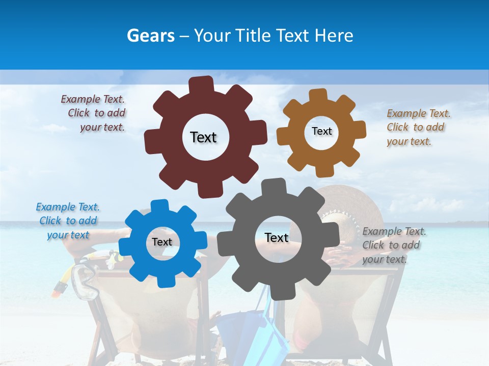 White Flip Flop Water PowerPoint Template