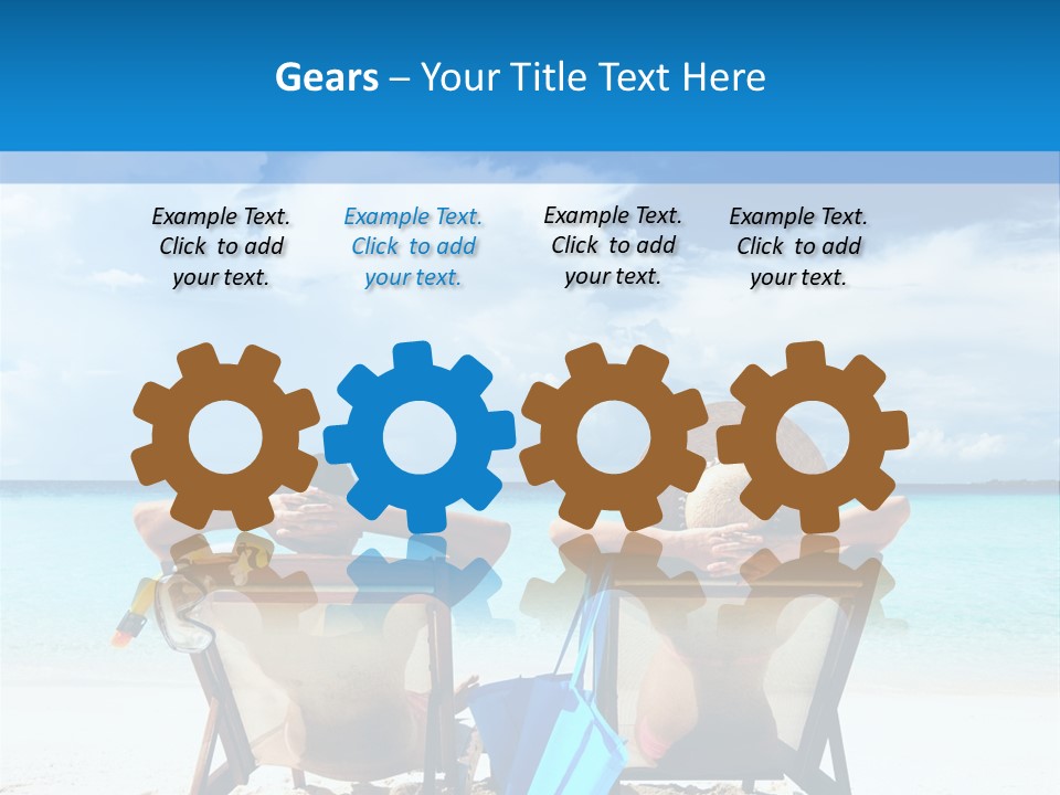 White Flip Flop Water PowerPoint Template