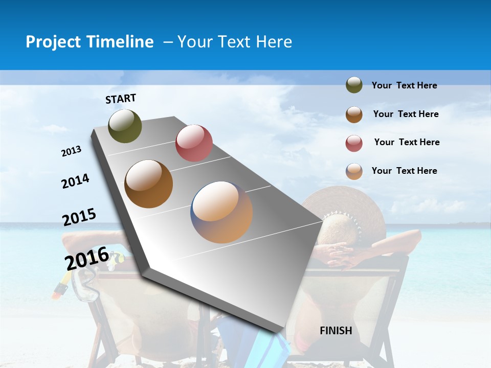 White Flip Flop Water PowerPoint Template