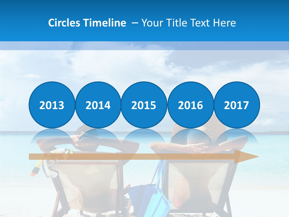 White Flip Flop Water PowerPoint Template